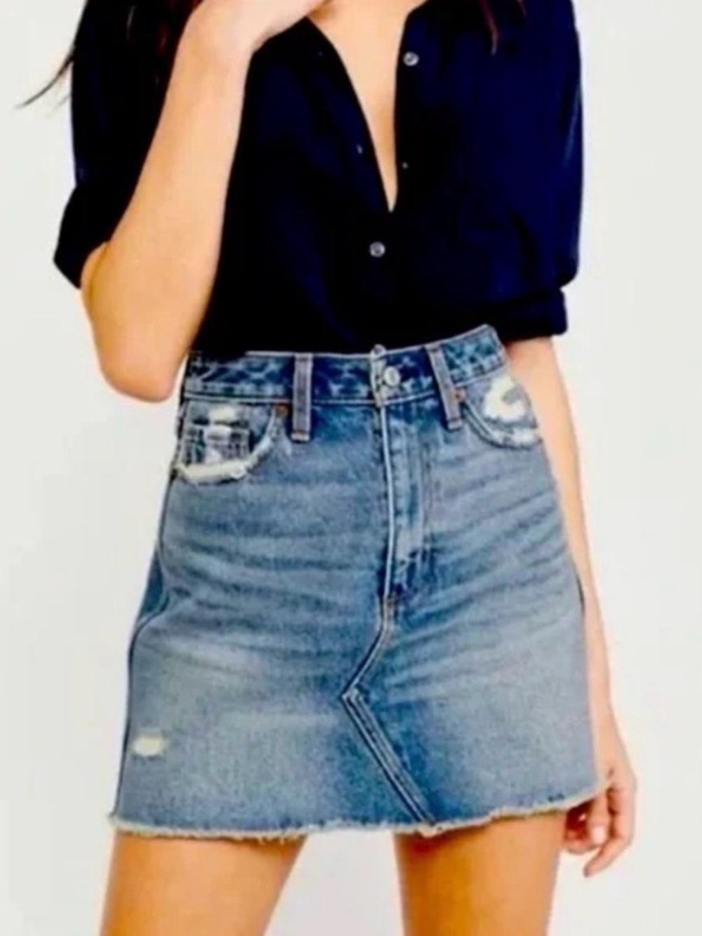 Abercrombie & Fitch Natural Rise Denim Mini Skirt 27/4